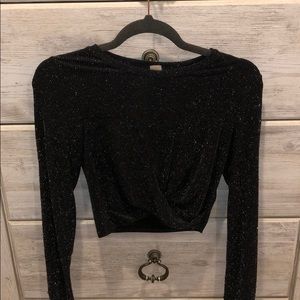 Black shimmery long sleeve